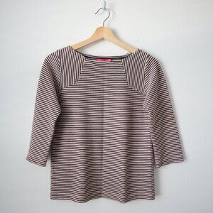 Vintage Paper Dolls Waffle Knit 3/4 Sleeve Top | M